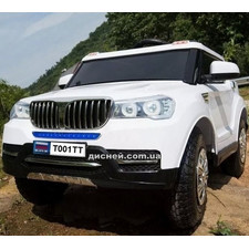 Детский электромобиль M 3107 EBLR-1, кожаное сиденье, белый